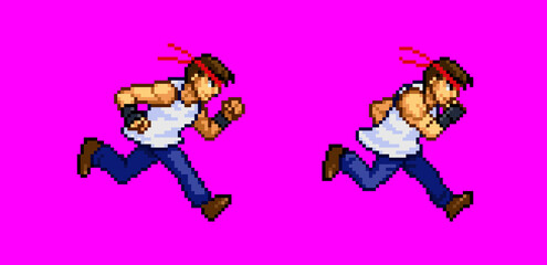 Tシャツ格闘家走り