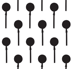 Vector seamless pattern of hand drawn lollipop silhouette isolated on white background