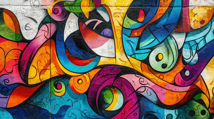 abstract wall graffiti urban art street art vibrant colors creative expression visual graffiti textured surfaces contemporary art spray paint techniques mural art 