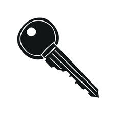 Vector hand drawn sketch doodle key isolated on white background