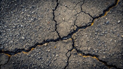 Obraz premium Cracked asphalt texture background, asphalt, texture, cracked, surface, weathered, road, abstract, texture, background, pattern