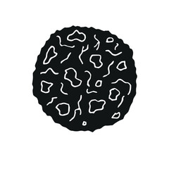 Vector hand drawn sketch doodle cookie isolated on white background