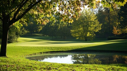 Fototapeta premium Serene Golf Course Landscape