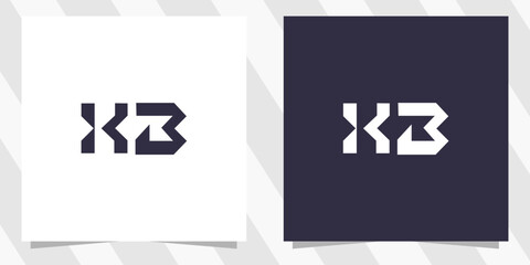 letter kb bk logo design