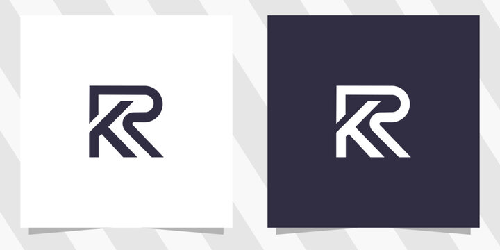 letter rk kr logo design