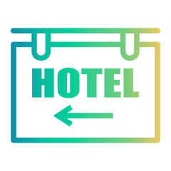 hotel Line Gradient Icon