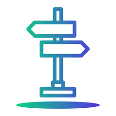 street Line Gradient Icon