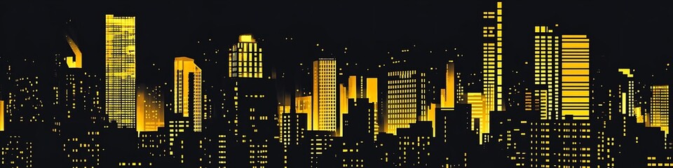Retro Classic City Skyline