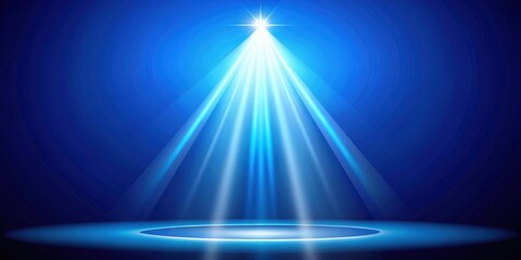 Spotlight effect on vibrant center on deep blue background, spotlight, vibrant, center, deep blue, background, illumination