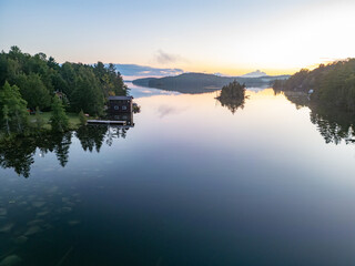 Palmerston Lake end of day light on a calm evening
