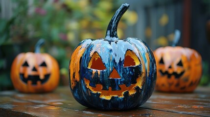 Creative Halloween party ideas, family entertainment games, DIY fun, watercolor pumpkins, ghostly decor