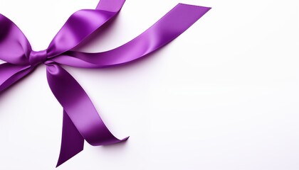 purple ribbon bow