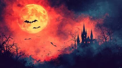 Halloween event fun, spooky games for kids, creative entertainment, watercolor style decorations, family-friendly
