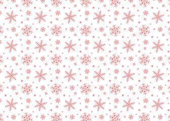 雪の結晶のパターン、冬の背景素材