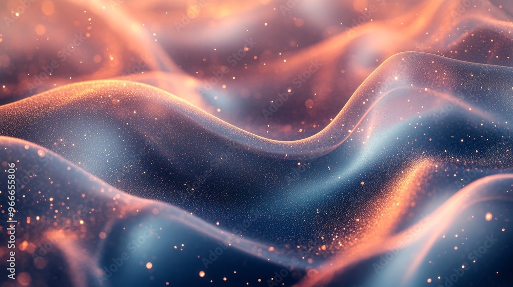 Canvas Prints abstract swirling glow with scattered lights