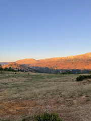 sunset in the mountains