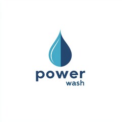 A logo featuring a water droplet symbolizing power washing services.