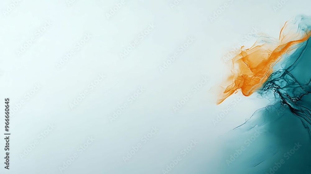 Poster watercolor artistic backdrop brushstrokes subtle and delicate strokes blending gently creating a pea
