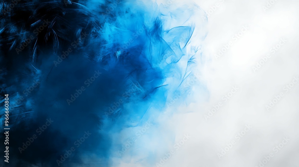 Poster serene watercolor dreamscape - abstract layered composition with textured depths for design with tex