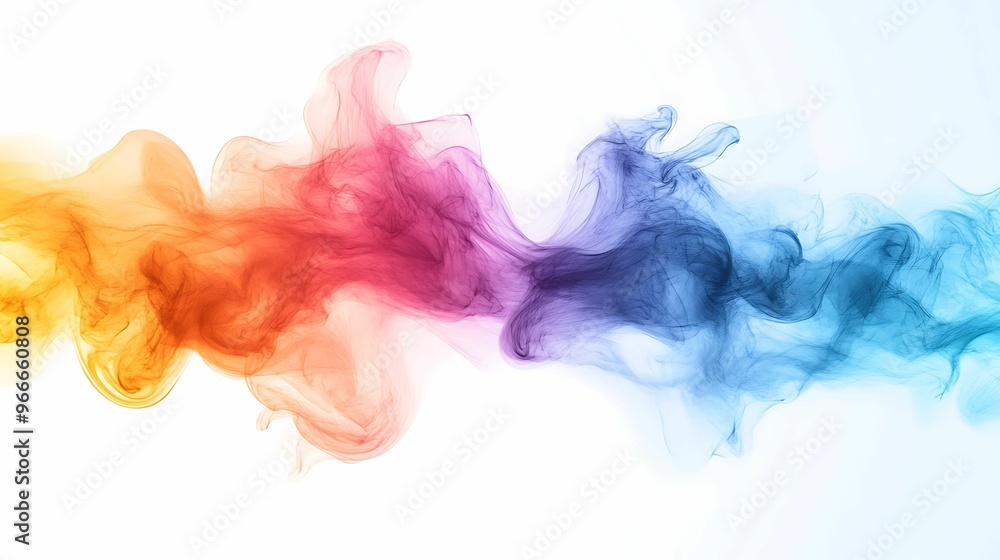 Poster ethereal watercolor abstract background with soft transitions and vibrant tones for text space