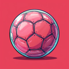 Naklejka premium Zorb Ball Cartoon Vector Icon - Sport Object Illustration