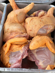 fresh chicken in market