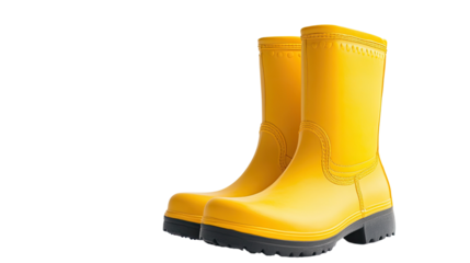 rubber boots on a transparent background