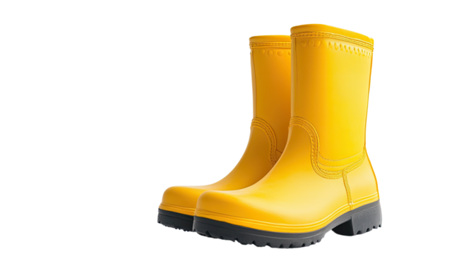 rubber boots on a transparent background