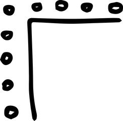 hand drawn dot frame for text 