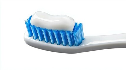 A toothbrush with toothpaste on it