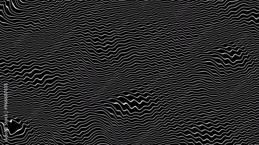 Poster abstract waving lines background loop/ 4k animation of an abstract fractal digital lines background 