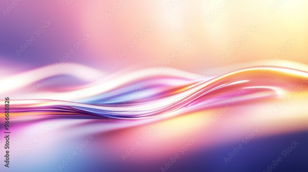 Poster a colorful, abstract background with a wave pattern