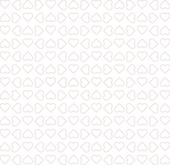 hearts pattern outline red vector shapes