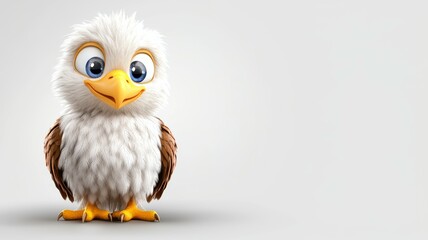 Obraz premium A cartoon bird with a big smile on its face