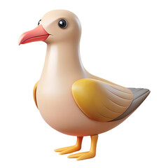 albatross icon soft brown multicolor in plastic 3d style