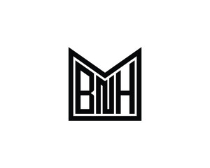 BNH logo design vector template. BNH