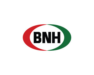 BNH logo design vector template. BNH