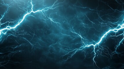 Obraz premium The image is of a stormy sky with lightning bolts striking the ground