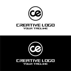 creative letter logo ce desain vektors