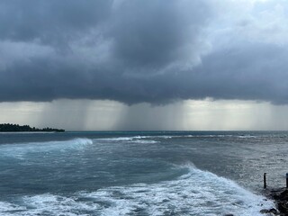 Summer storm over the ocean