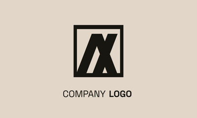 Logo alphabet letter  AX