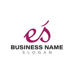 vector design elements for your company logo, es monogram logo. modern logo design, business corporate template. es icon.