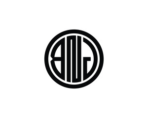 BNJ Logo design vector template. BNJ