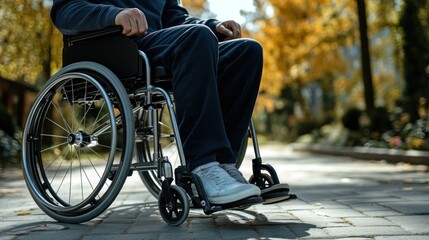 Obraz premium Man in Wheelchair