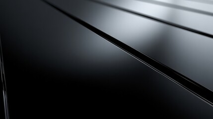 Abstract Black and White Stripes with a Glossy Finish