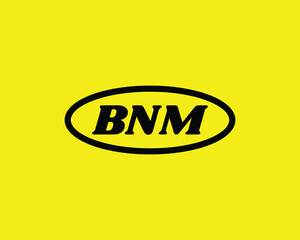 BNM logo design vector template. BNM