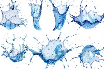 Obraz premium splash of water on a white background