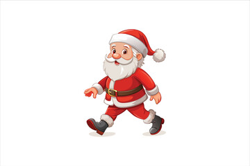 Santa Claus Clip Art Vectors & Illustrations set.  lighting Santa clip art. Santa vector. Red christmas sleigh with santa claus vector illustration.