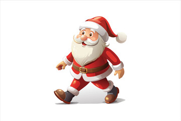 Santa Claus Clip Art Vectors & Illustrations set.  lighting Santa clip art. Santa vector. Red christmas sleigh with santa claus vector illustration.