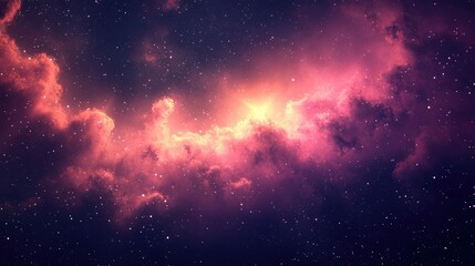 Abstract starlight and pink and purple clouds stardust, blink, background